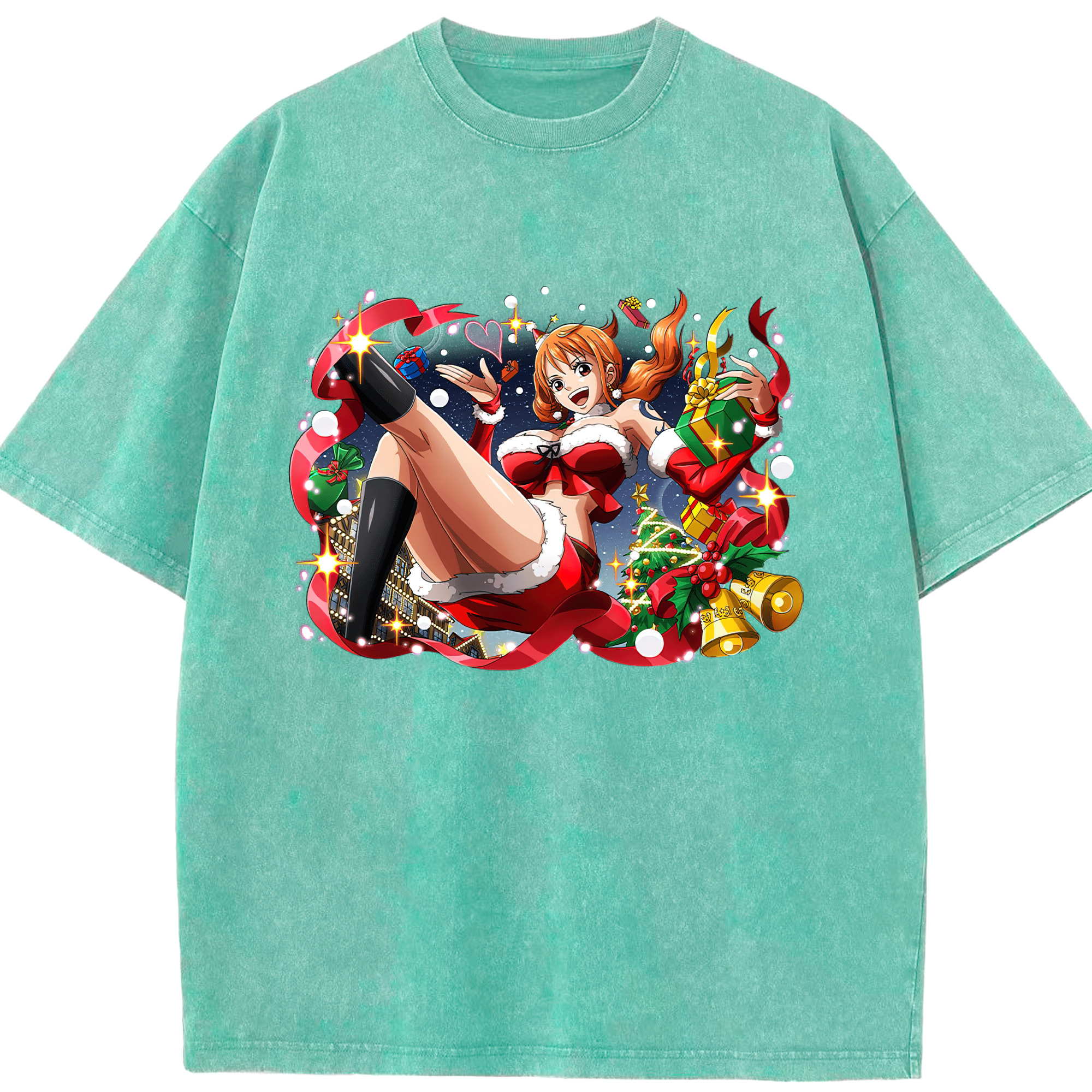 ワンピース ナミ ONE PIECE Nami 綿100% ヴィンテージ風 半袖Tシャツ（フロントプリント）